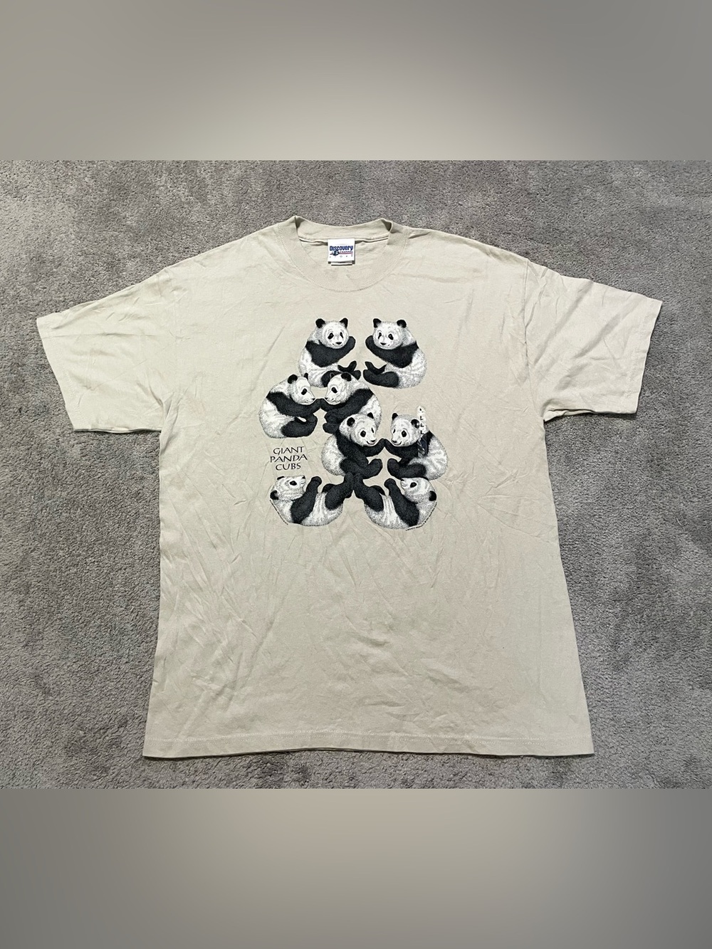Vintage 1997 Discovery Channel Giant Panda Cubs Tee Mens L USA Made NWOT